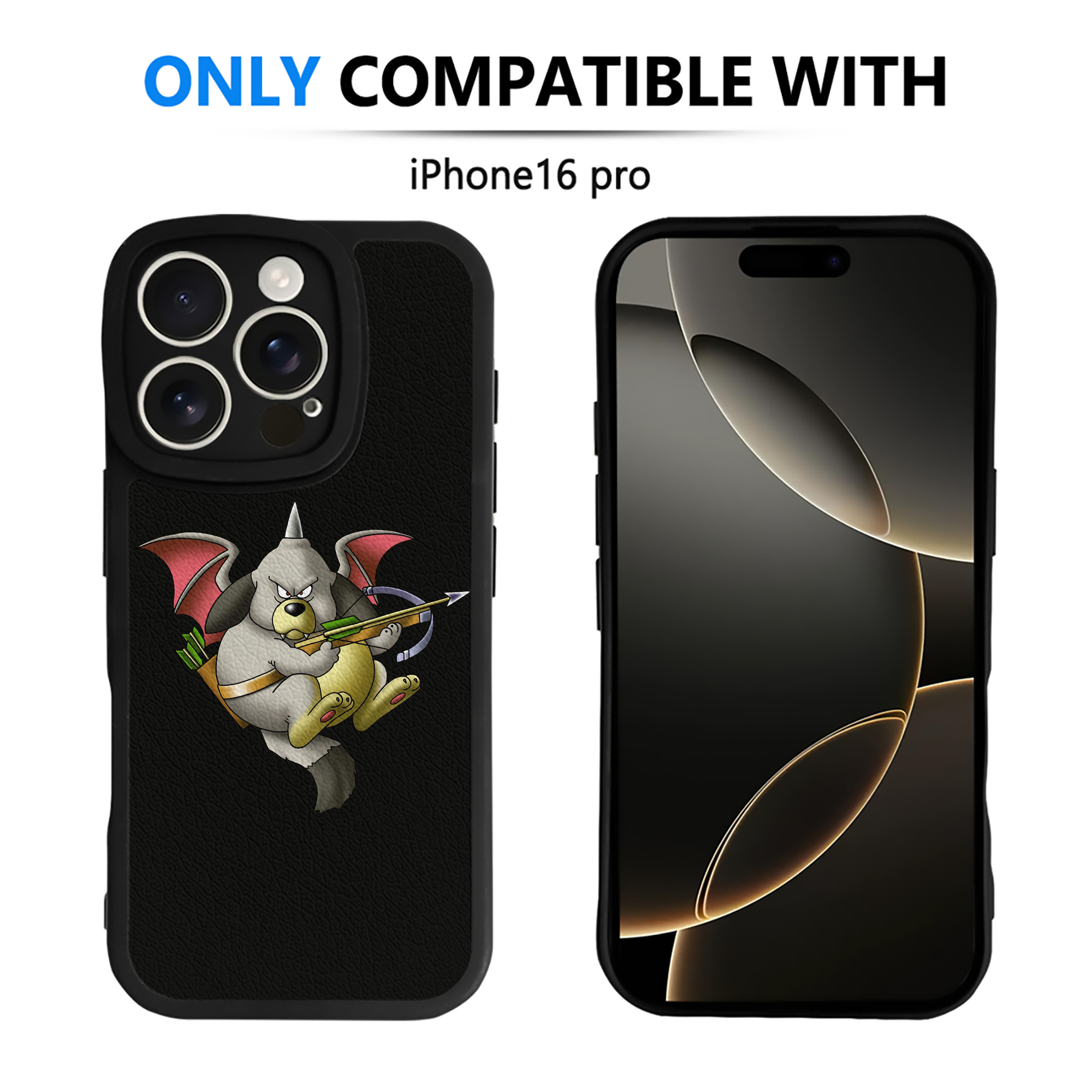 （画像用） ドラゴンクエスト Doragon Kuesuto Dragon Quest 【iPhone 16シリーズ対応】シリコンスマホケース（レザー調） 材質：シリコン